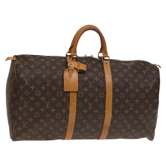 LOUIS VUITTON Monogram Keepall 55 Boston Bag M41424 LV Auth 137088 - Picture 1 of 16